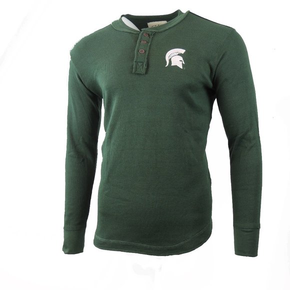 Colony Michigan State Spartans Waffle Henley Shirt - Picture 1 of 3